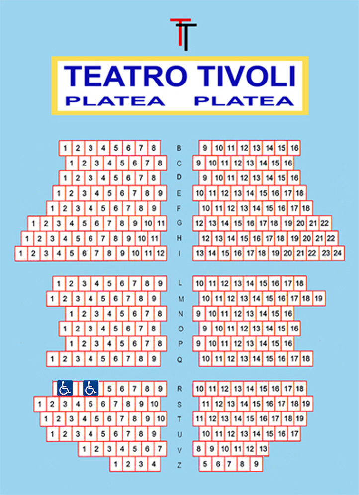 piantina sala Tivoli